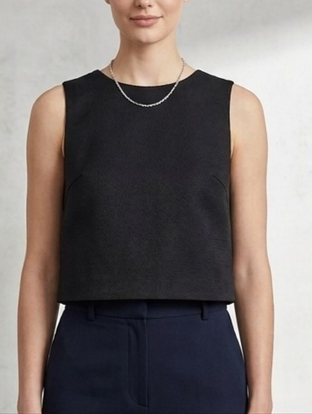 NWT H&M Divided Bow-Detail Deep-Back Crop Top Size M